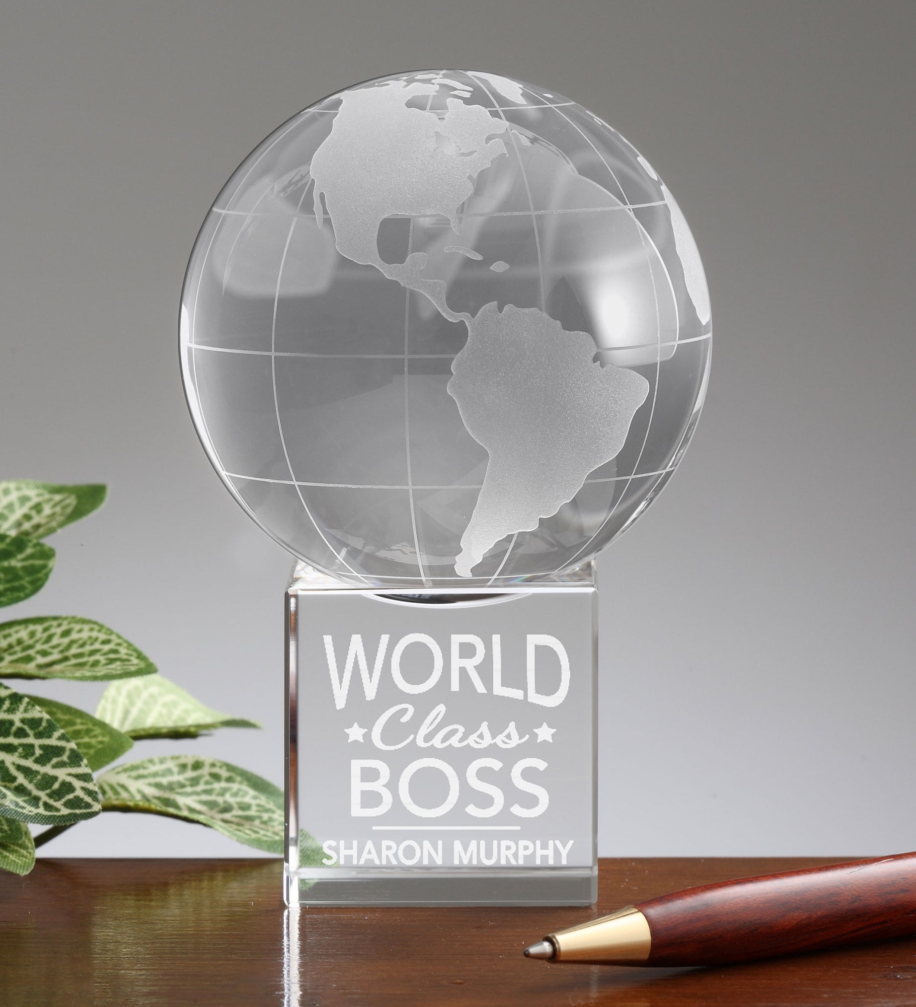 World Class Boss Personalized Globe 